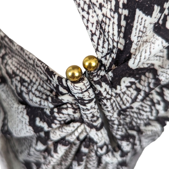 A.L.C. Beale Snakeskin Cutout Maxi Dress Womens 10 Sleeveless Cocktail Party - Picture 10 of 13